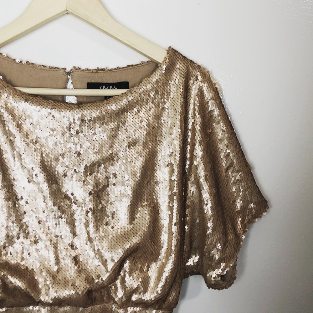 lulus $95 gold sequin Glory Never Fades Dress - Picture 5 of 7